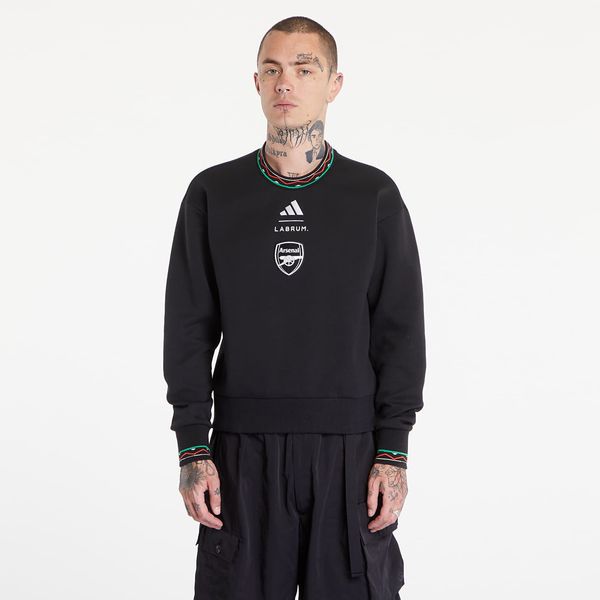 adidas Originals Mikina adidas x Arsenal FC x Labrum Seasonal Doubleknit Crew Sweatshirt Black XXL