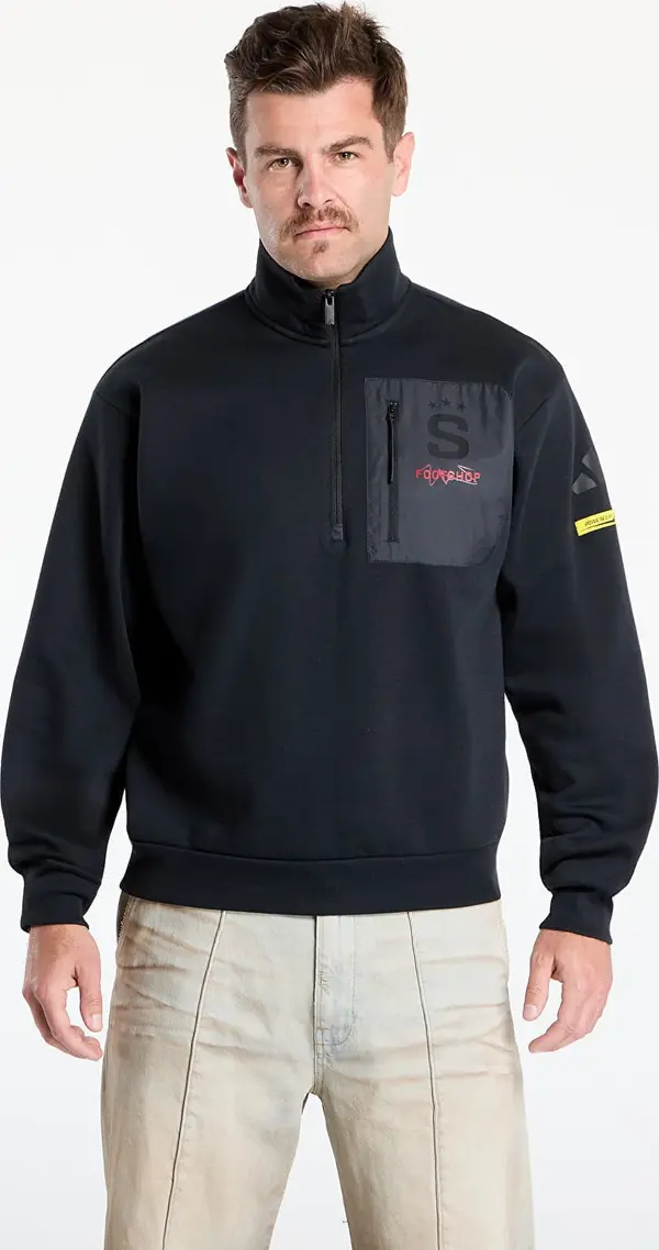 adidas Performance Mikina adidas x Footshop x Sparta 1/4 Zip UNISEX Black XL
