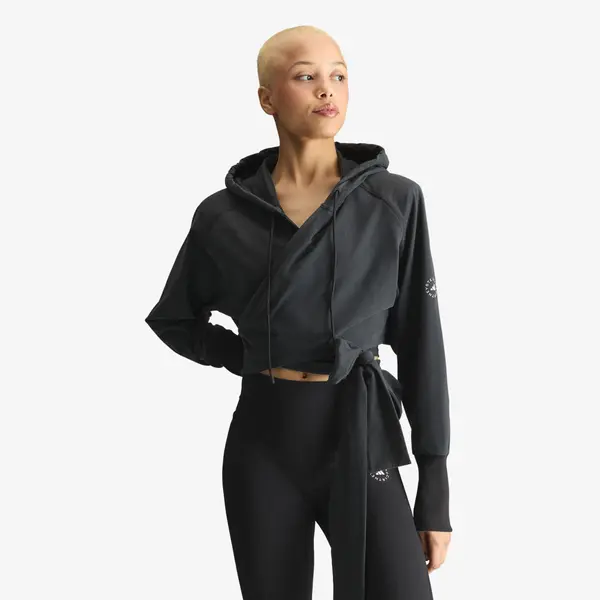 adidas Performance Mikina adidas x Stella McCartney Wrap Hoodie Black L