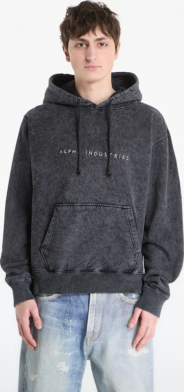 Alpha Industries Mikina Alpha Industries Acid Logo Hoodie Black L