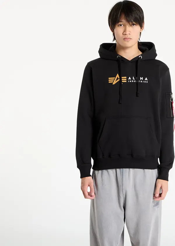 Alpha Industries Mikina Alpha Industries Alpha Label Hoodie Black M