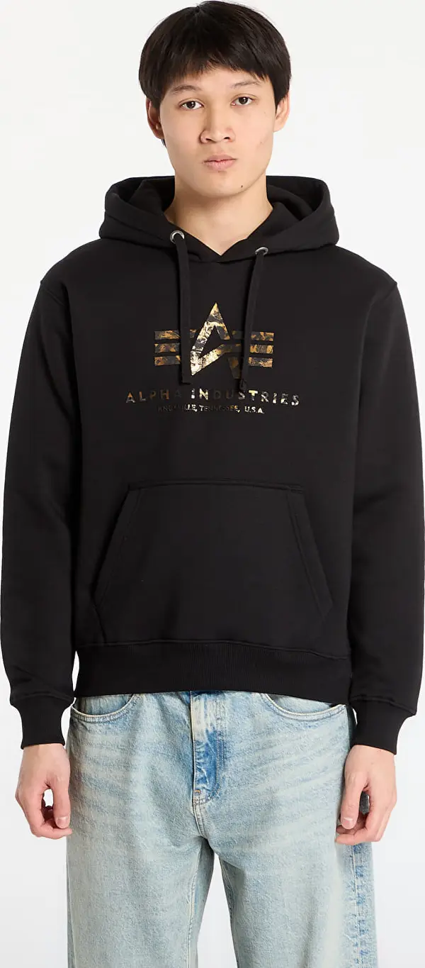 Alpha Industries Mikina Alpha Industries Basic Hoodie BL Effect Print Black M