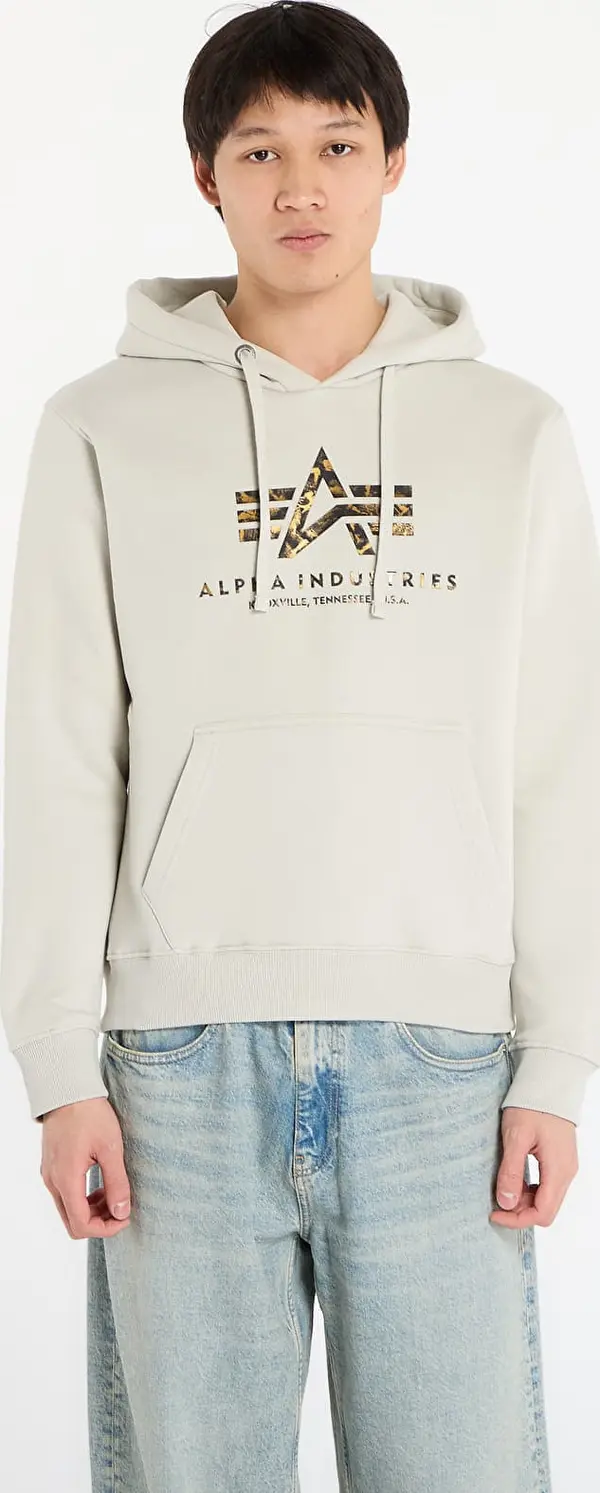 Alpha Industries Mikina Alpha Industries Basic Hoodie BL Effect Print Stone M