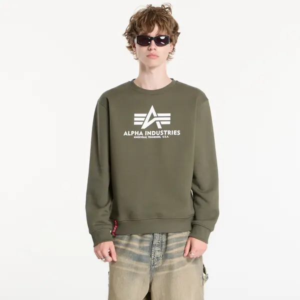 Alpha Industries Mikina Alpha Industries Basic Hoody Small Logo II Dark Olive XXL