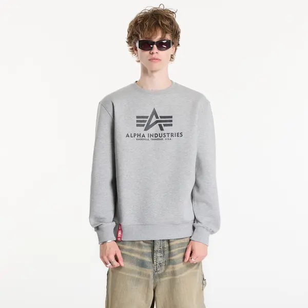 Alpha Industries Mikina Alpha Industries Basic Hoody Small Logo II Grey Heather XL