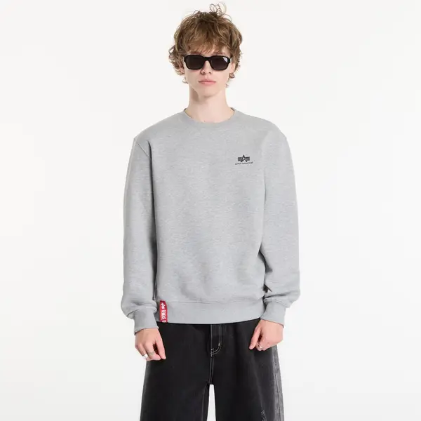 Alpha Industries Mikina Alpha Industries Basic Small Logo Sweatshirt Grey Heather L
