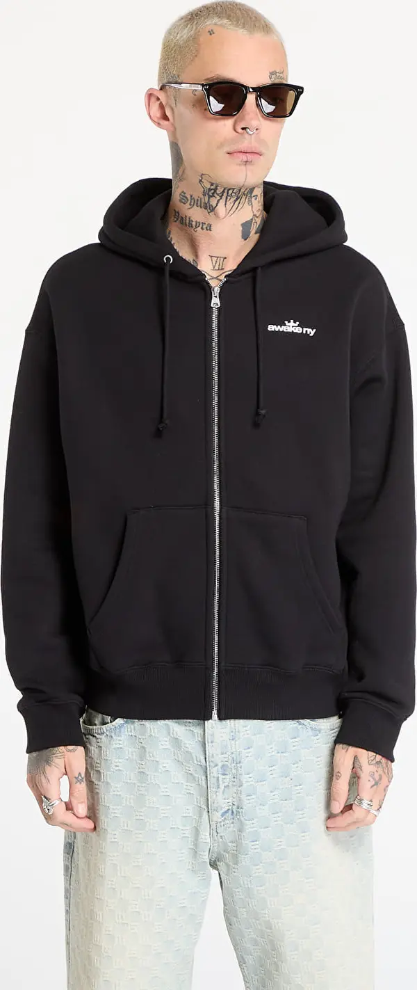 Awake NY Mikina Awake NY Crown Logo Full-Zip Hoodie Black M