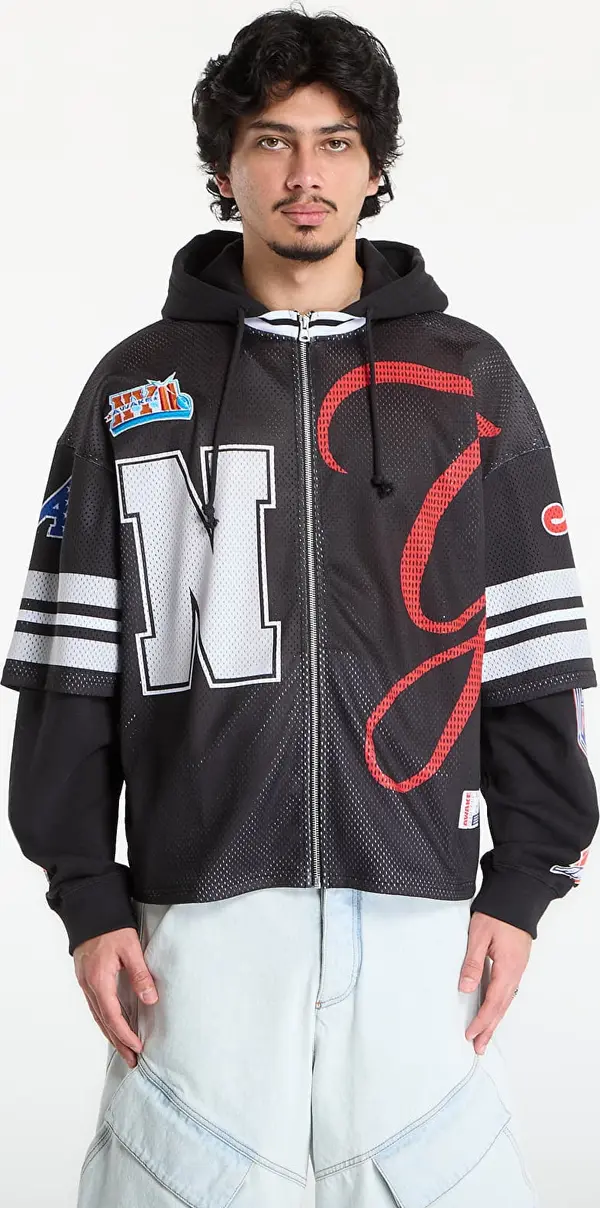 Awake NY Mikina Awake NY Headcrack Champs Jersey Zip Hoodie Black L