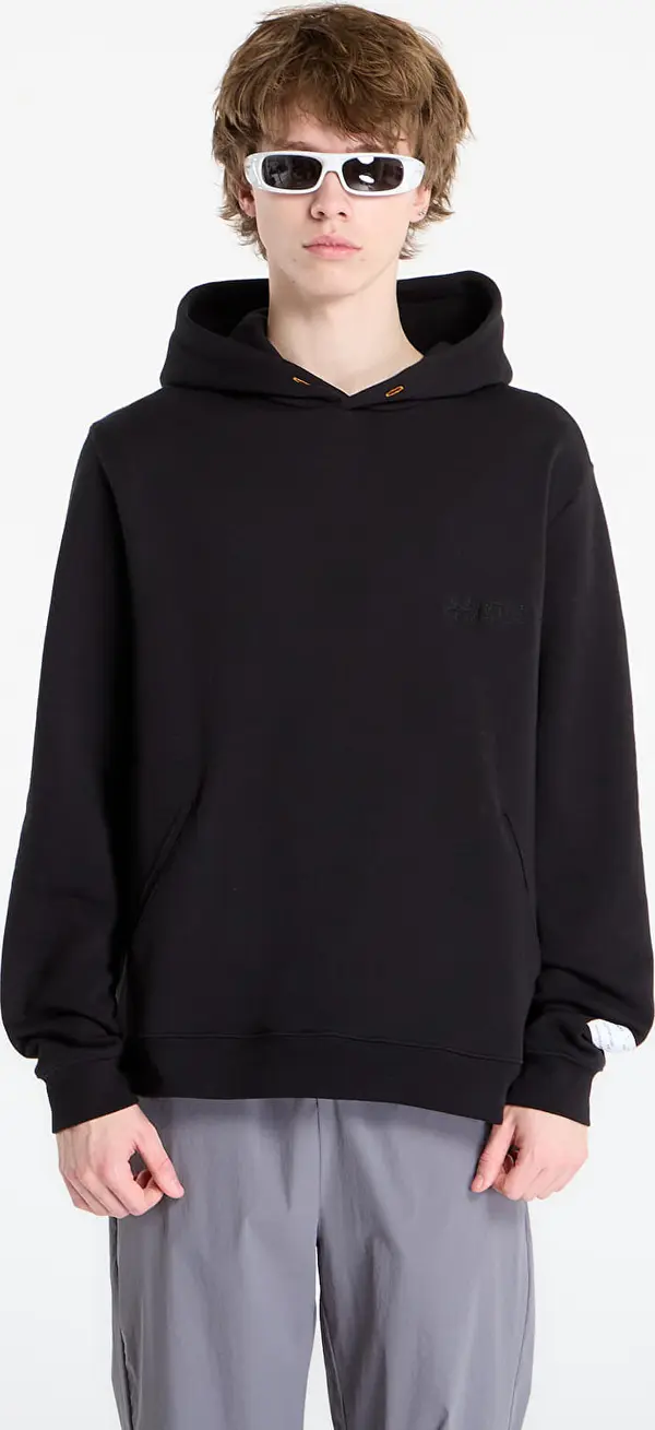 BANDIT Mikina BANDIT Cotton Fleece Embroidered Hoodie Black XL