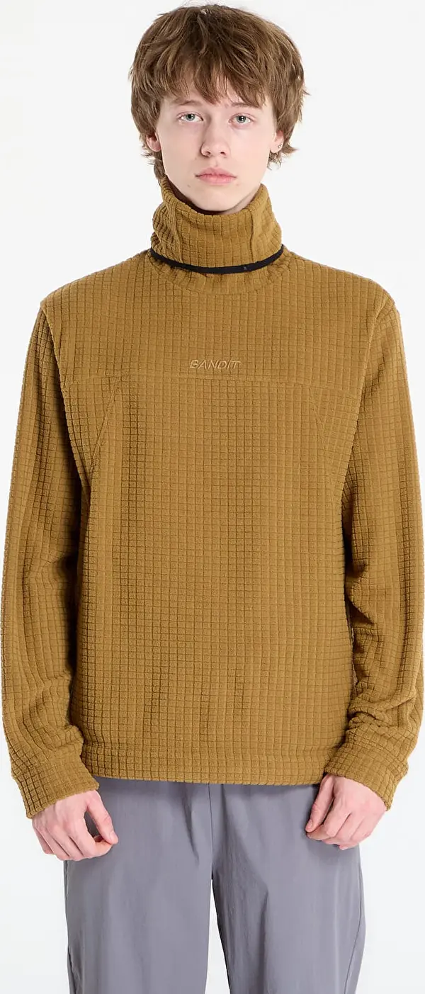 BANDIT Mikina BANDIT Men's MacroSoft Grid™ Turtleneck Antique Brass M