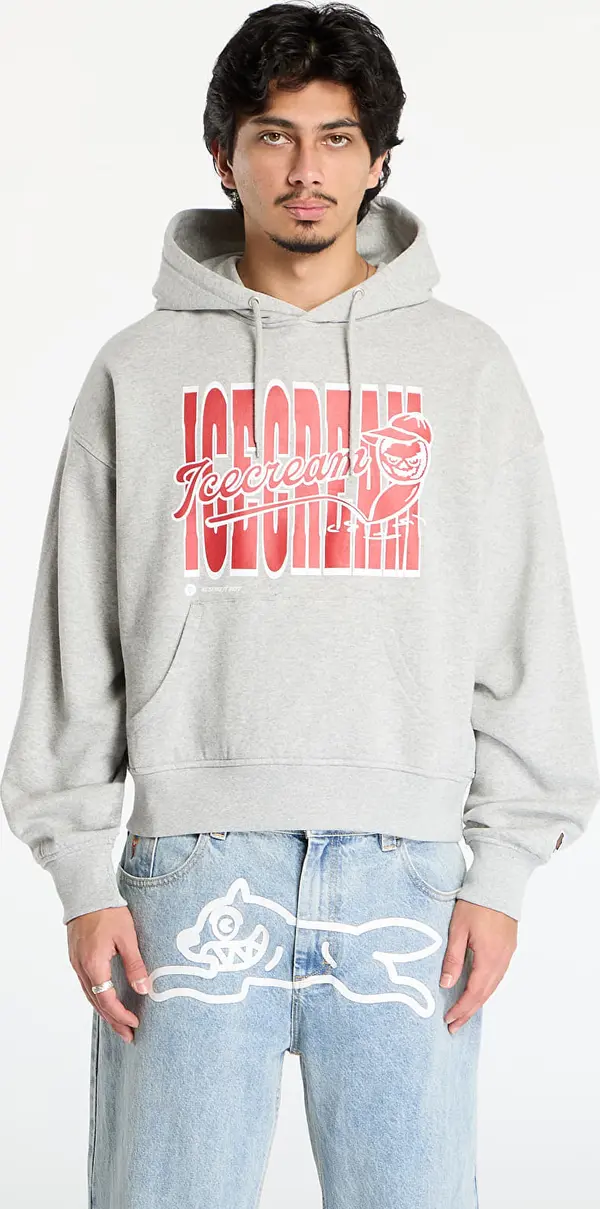 Billionaire Boys Club Icecream Mikina Billionaire Boys Club Icecream Cherry Oversized Popover Hood Heather Grey S