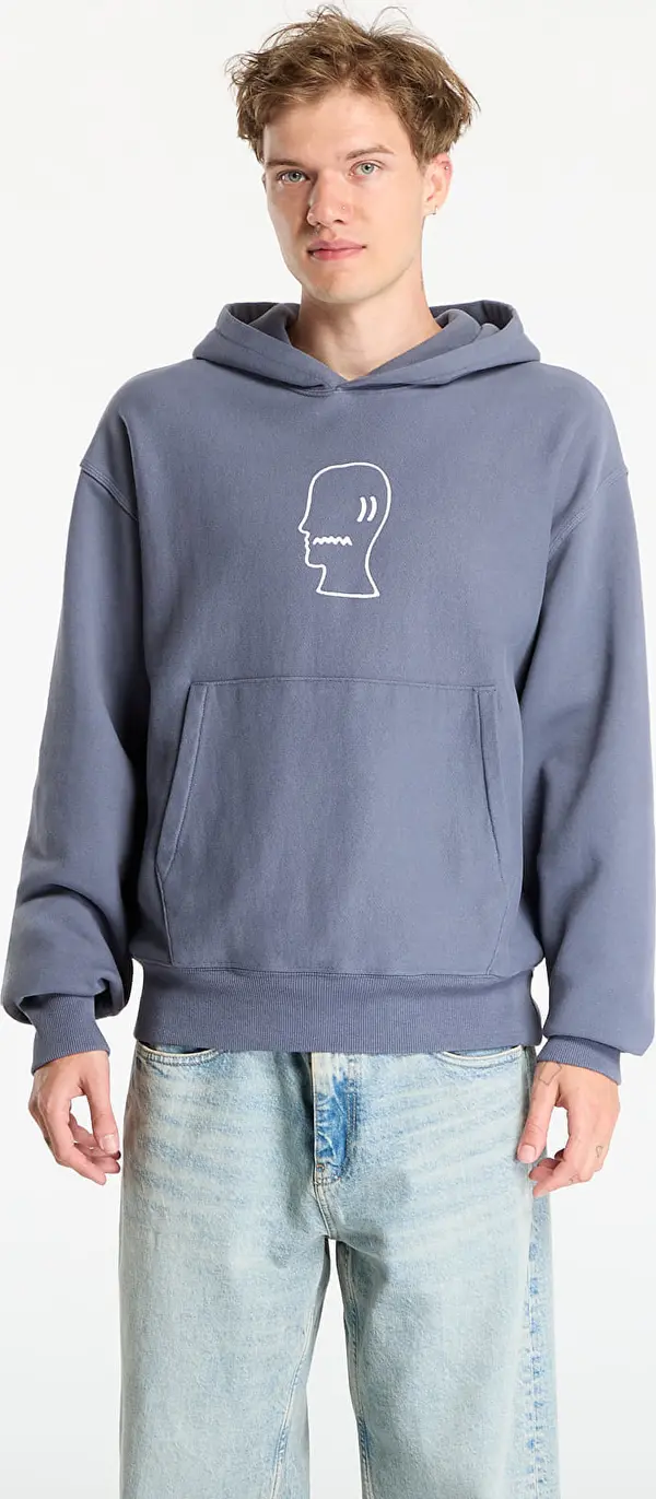 Brain Dead Mikina Brain Dead Logo Head Hoodie Slate XL
