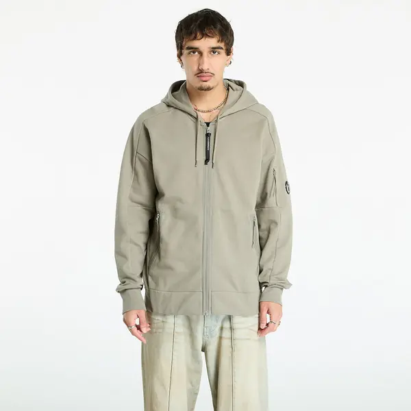 C.P. Company Mikina C.P. Company Diagonal Raised Fleece Hooded Full Zip Sweatshirt Fungi Grey S