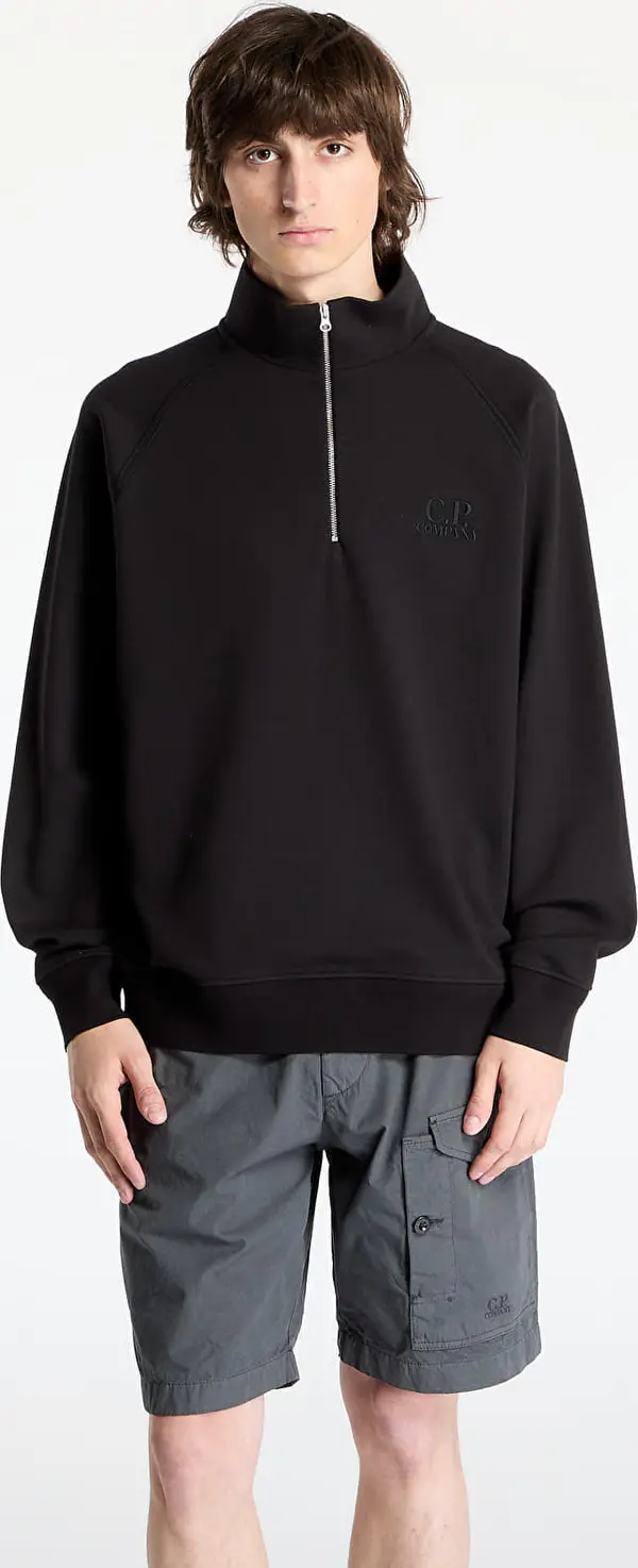 C.P. Company Mikina C.P. Company Diagonal Raised Fleece Sweatshirt Black XL