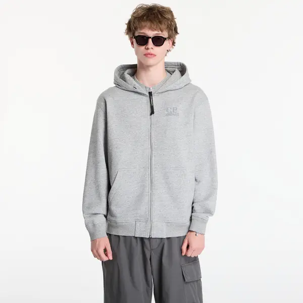 C.P. Company Mikina C.P. Company Diagonal Raised Fleece Zip Hooded Sweatshirt Greystone S