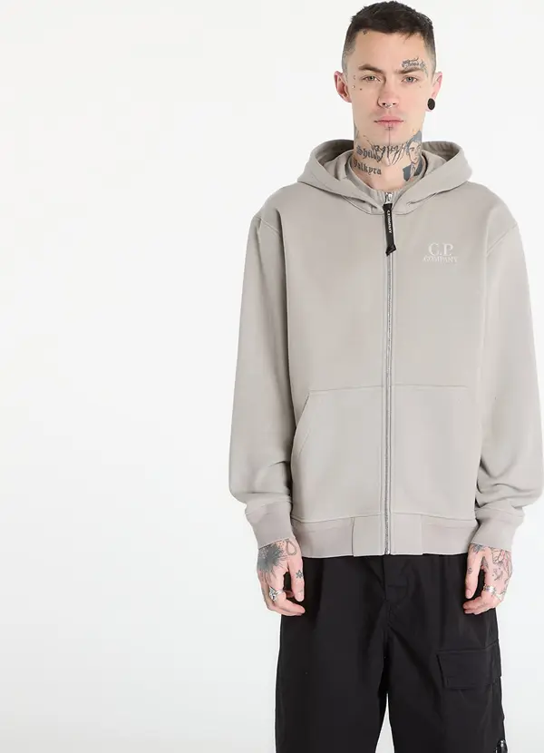 C.P. Company Mikina C.P. Company Diagonal Raised Fleece Zip Hooded Sweatshirt Multi/ Peacoat L