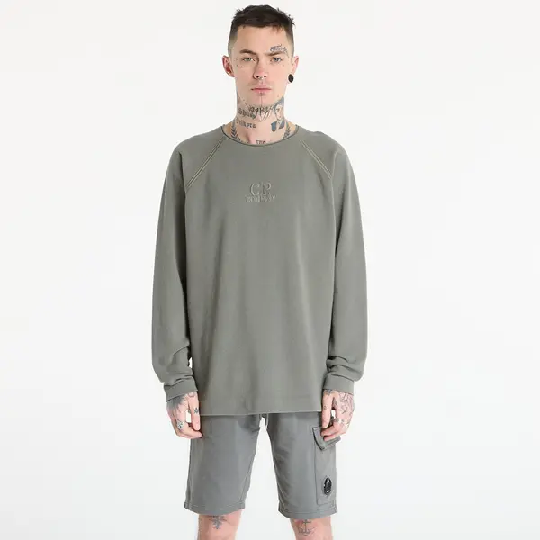 C.P. Company Mikina C.P. Company Heavy Piquet Pigment Dyed Mockneck Sweatshirt Gunmetal Grey XL