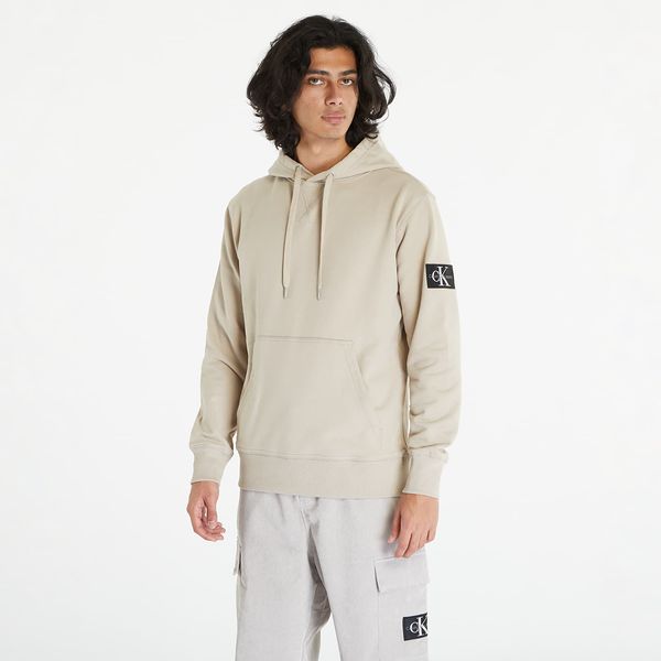 Calvin Klein Mikina Calvin Klein Jeans Badge Hoodie Beige L