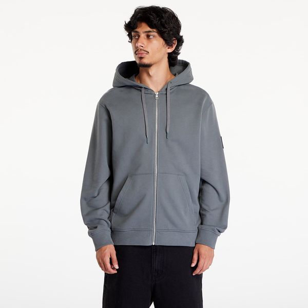 Calvin Klein Mikina Calvin Klein Jeans Badge Zip Through Hoodie Gray M