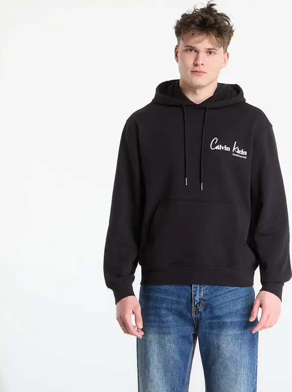 Calvin Klein Mikina Calvin Klein Jeans Eu 350Terry Ck Graphic Hoodie Black L