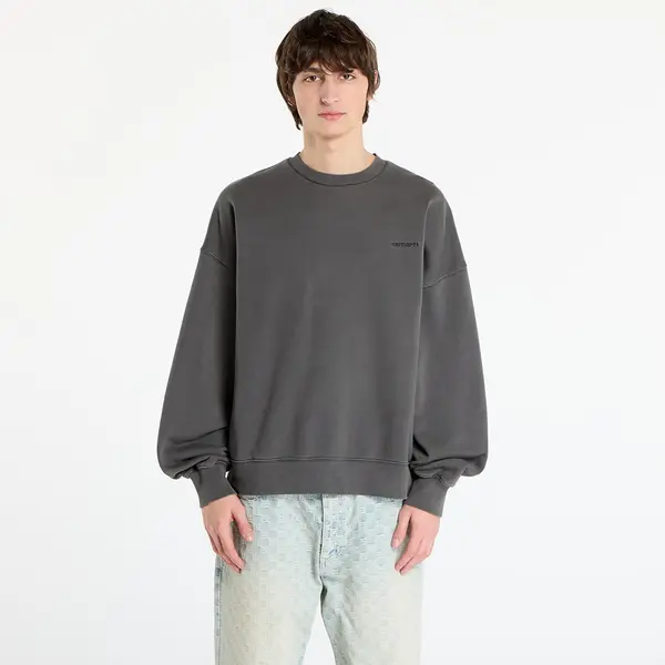 Carhartt WIP Mikina Carhartt WIP Benton Sweat Graphite Garment Dyed S