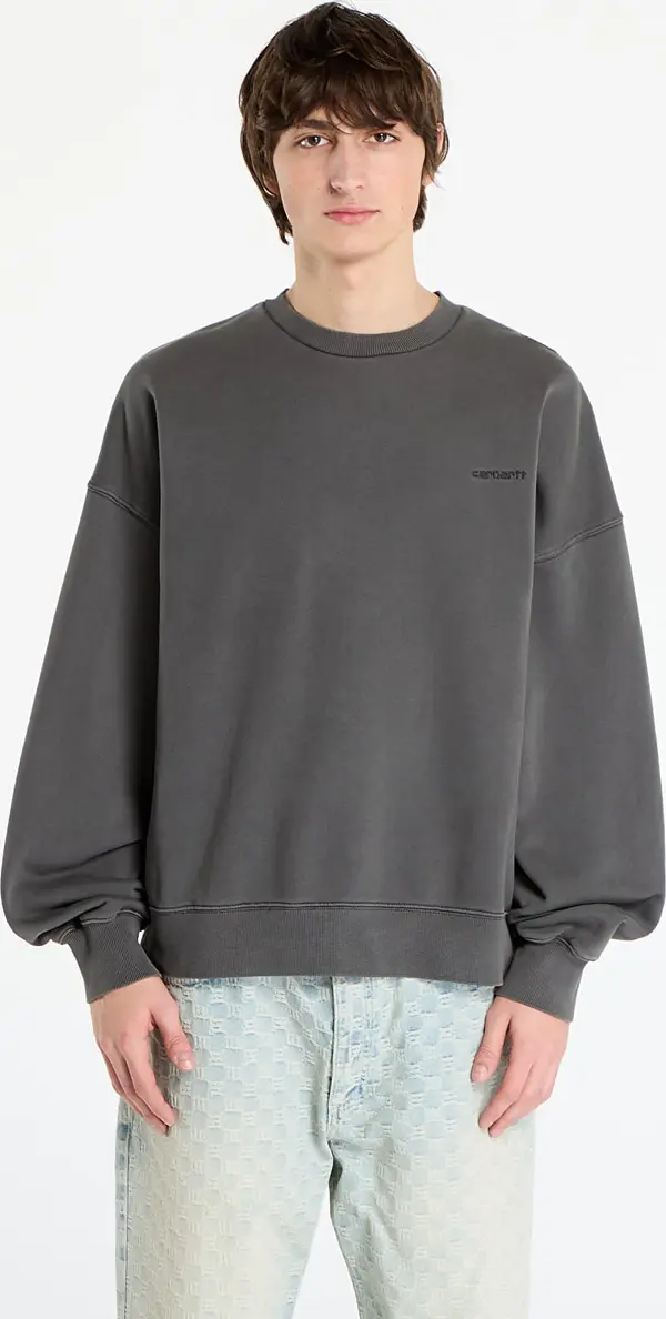 Carhartt WIP Mikina Carhartt WIP Benton Sweat Graphite Garment Dyed S