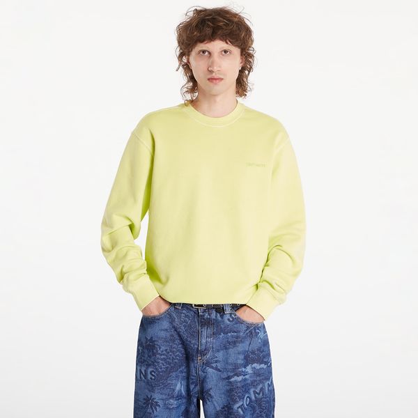 Carhartt WIP Mikina Carhartt WIP Duster Script Sweatshirt UNISEX Arctic Lime Garment Dyed L