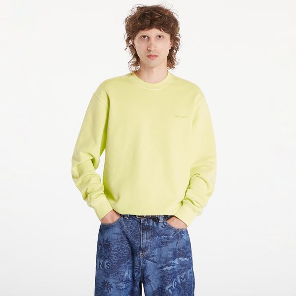 Carhartt WIP Mikina Carhartt WIP Duster Script Sweatshirt UNISEX Arctic Lime Garment Dyed S