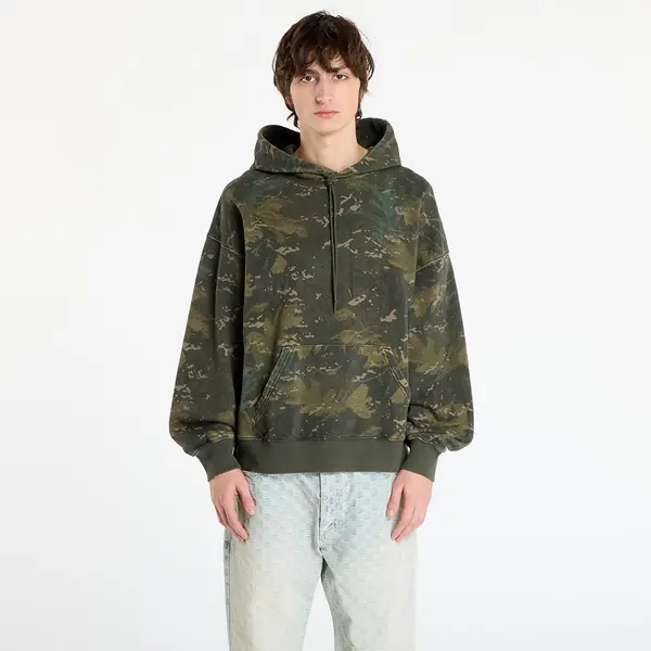Carhartt WIP Mikina Carhartt WIP Hooded Benton Sweat Camo Combi/ Green Garment Dyed M