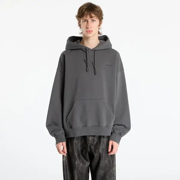 Carhartt WIP Mikina Carhartt WIP Hooded Benton Sweat UNISEX Graphite Garment Dyed M