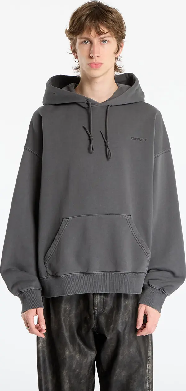 Carhartt WIP Mikina Carhartt WIP Hooded Benton Sweat UNISEX Graphite Garment Dyed XS