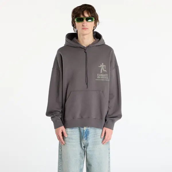 Carhartt WIP Mikina Carhartt WIP Hooded Distance Sweat Graphite Stone Dyed L