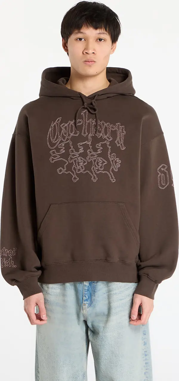 Carhartt WIP Mikina Carhartt WIP Hooded Hackwork Sweat Vitola/ Glassy Pink S