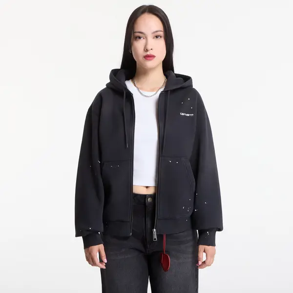 Carhartt WIP Mikina Carhartt WIP Hooded Painter Jacket UNISEX Black Destroy Wash, Splatter L