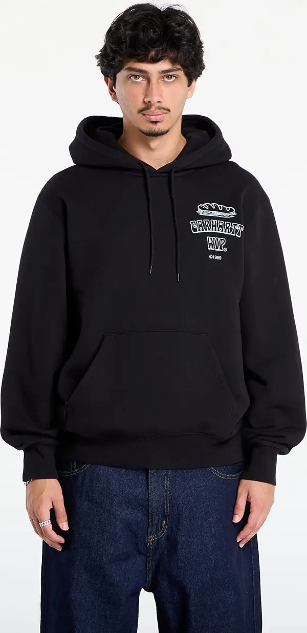 Carhartt WIP Mikina Carhartt WIP Hooded Sandwich Sweat UNISEX Black/ Blue Fog S