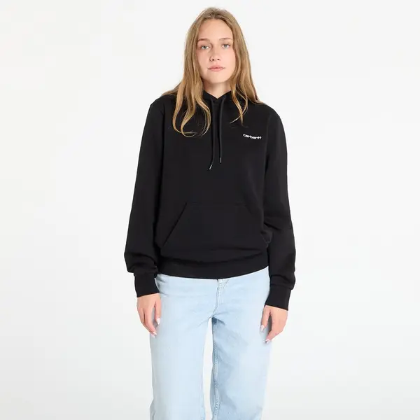 Carhartt WIP Mikina Carhartt WIP Hooded Script Embroidery Sweat UNISEX Black/ White S