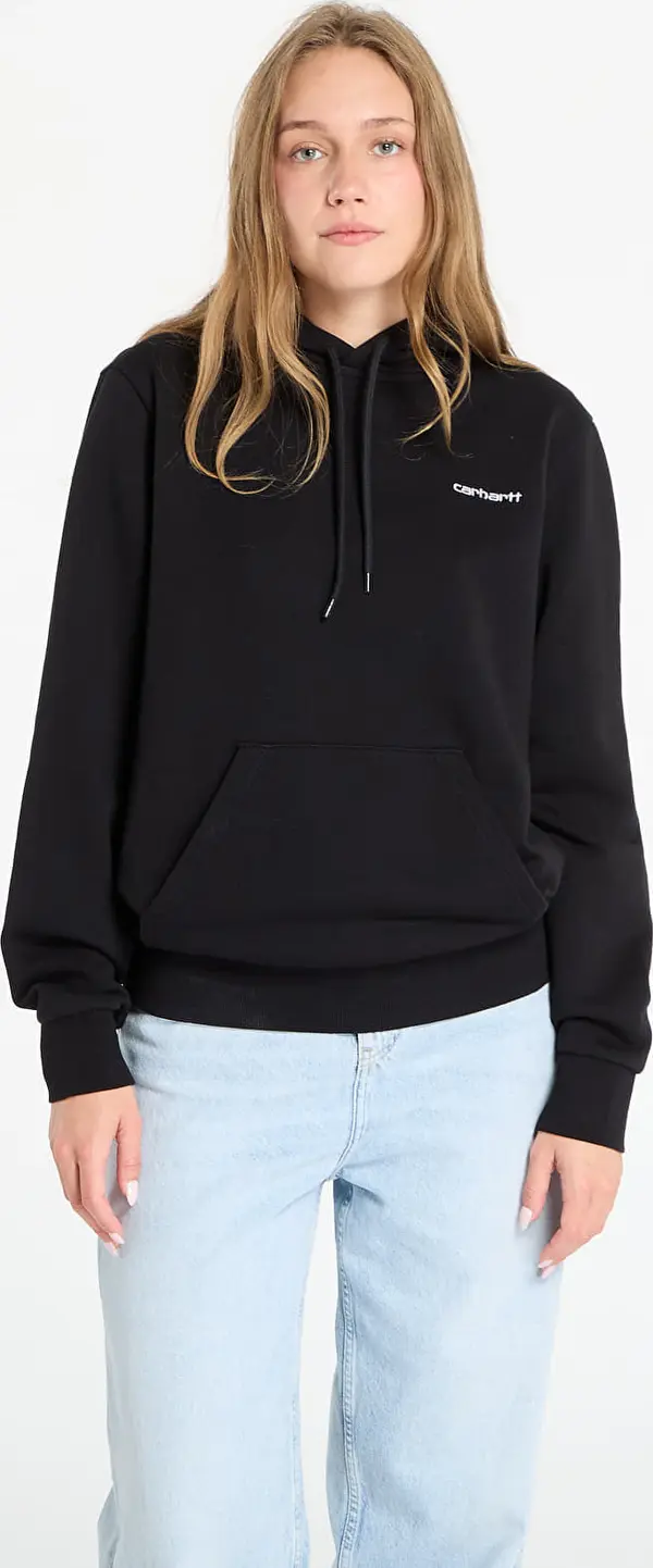 Carhartt WIP Mikina Carhartt WIP Hooded Script Embroidery Sweat UNISEX Black/ White S