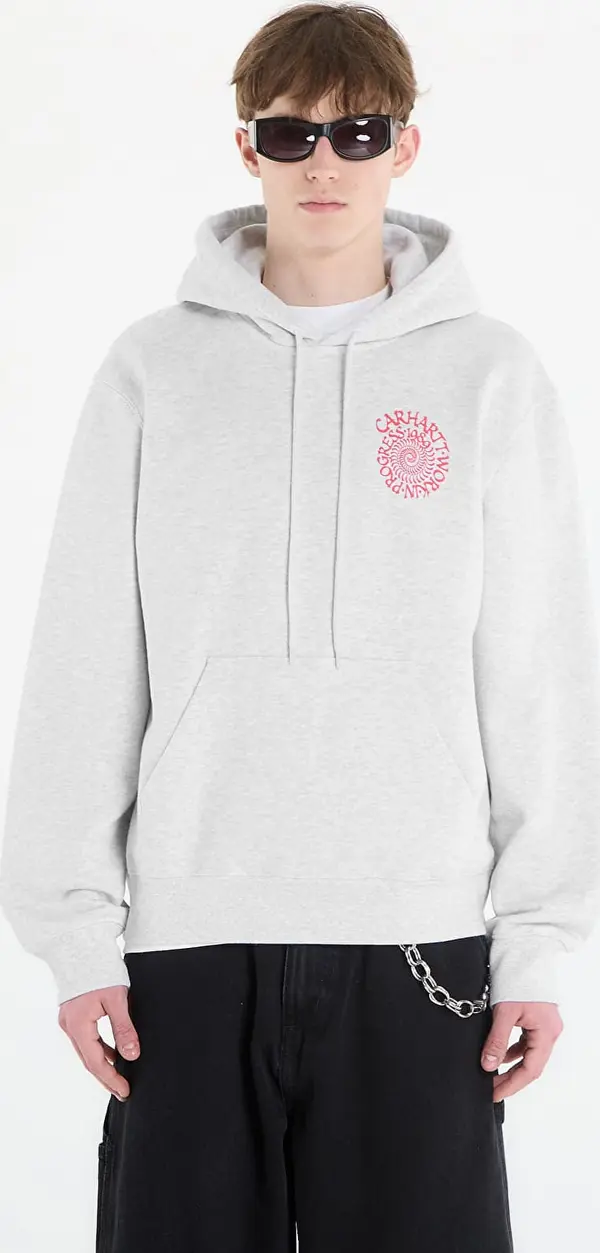 Carhartt WIP Mikina Carhartt WIP Hooded Spiral Sweat UNISEX Ash Heather XXL