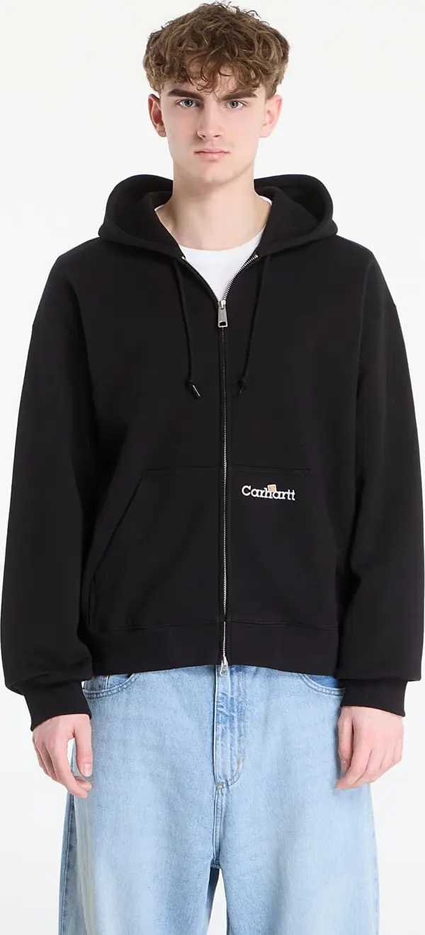 Carhartt WIP Mikina Carhartt WIP Hooded WIP Label Sweat Jacket UNISEX Black M