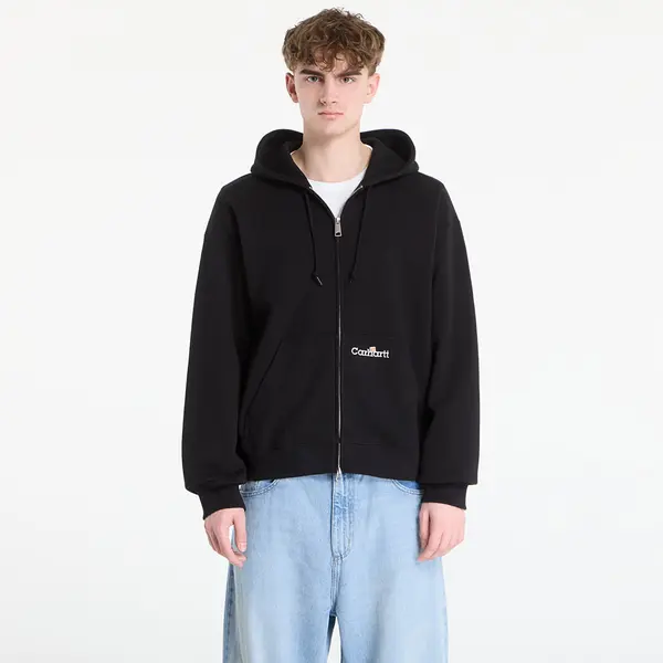 Carhartt WIP Mikina Carhartt WIP Hooded WIP Label Sweat Jacket UNISEX Black M