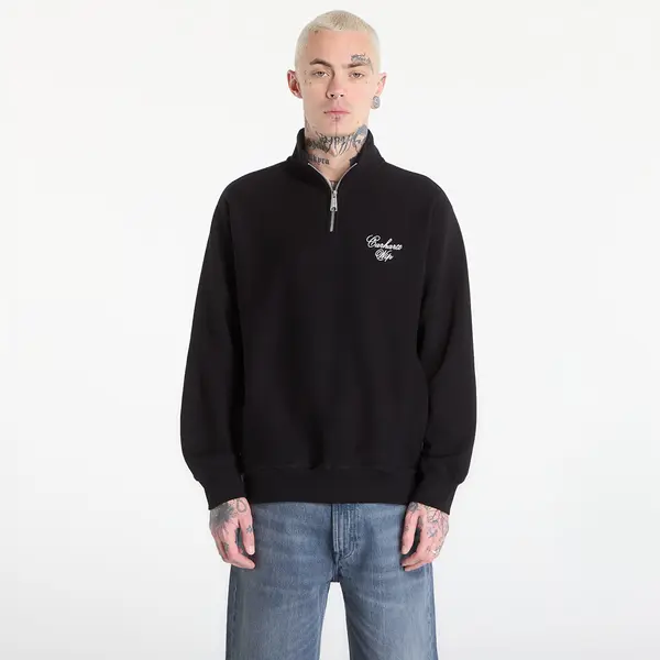 Carhartt WIP Mikina Carhartt WIP Longhand Half Zip Sweat UNISEX Black/ White XS