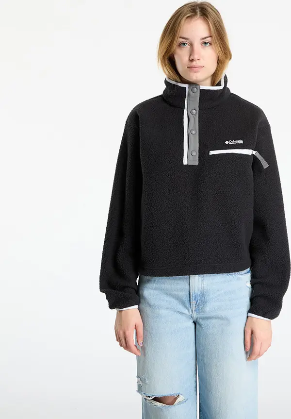 Columbia Mikina Columbia Helvetia™ II Cropped Half Snap Fleece Black L