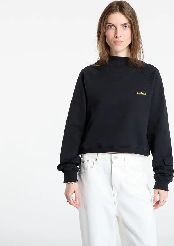 Columbia Mikina Columbia High Cascades™ Crop French Terry LS Black S