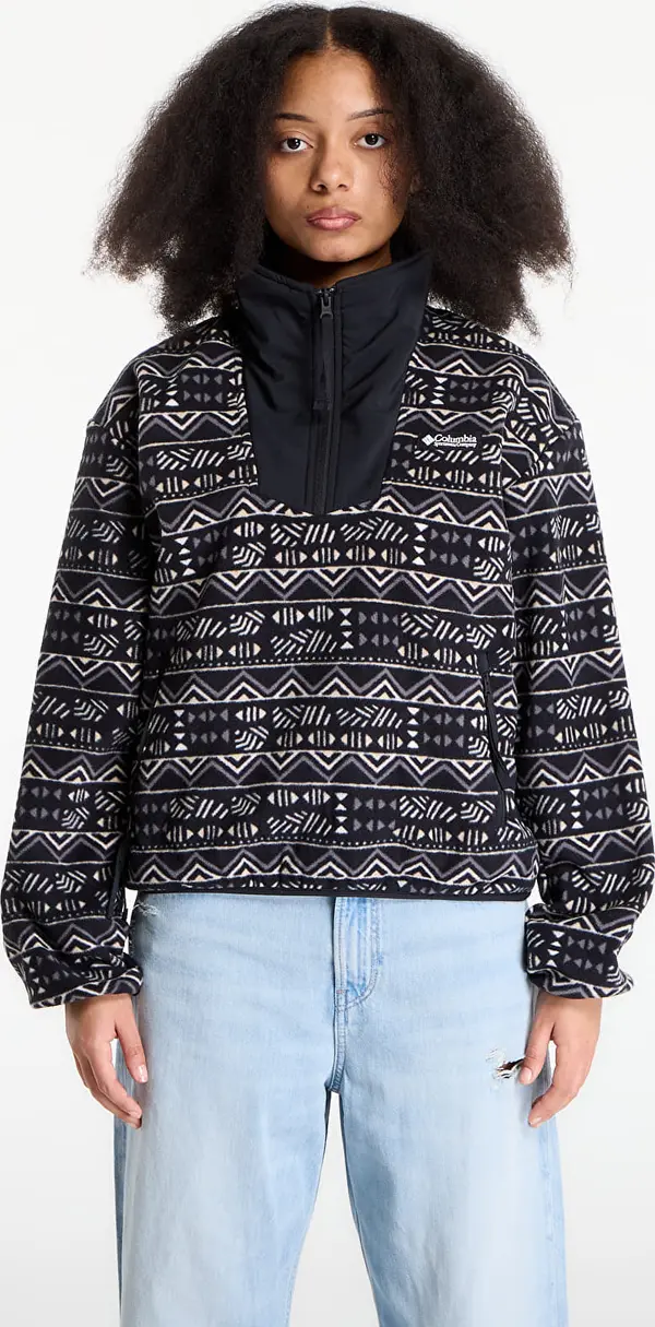 Columbia Mikina Columbia Sequoia Grove™ Half Zip Fleece With Print Black/ Horizons XS