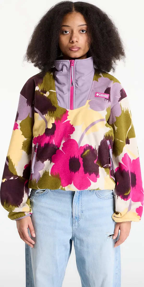 Columbia Mikina Columbia Sequoia Grove™ Half Zip Fleece With Print Fuchsia/ Ikatbloom XS