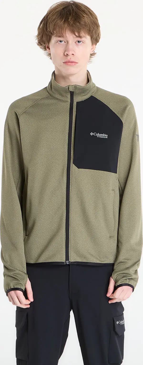 Columbia Mikina Columbia Triple Canyon™ II Functional Grid Fleece Jacket Stone Green Heather/ Black S