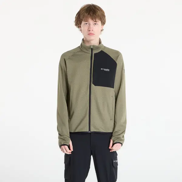 Columbia Mikina Columbia Triple Canyon™ II Functional Grid Fleece Jacket Stone Green Heather/ Black S