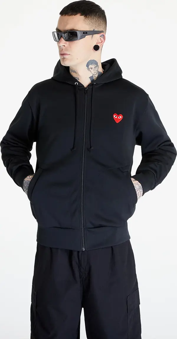 Comme des Garçons PLAY Mikina Comme des Garçons PLAY Heart Logo Sweatshirt Knit UNISEX Black XXL