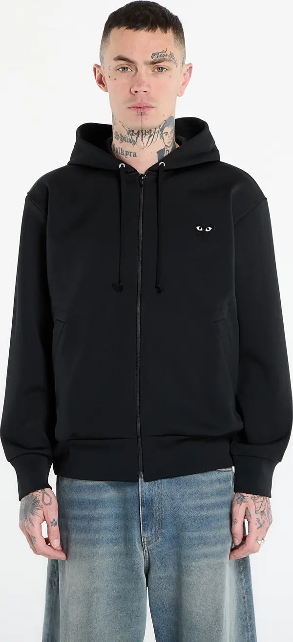 Comme des Garçons PLAY Mikina Comme des Garçons PLAY Sweatshirt Black Emblem Knit UNISEX Black XXS