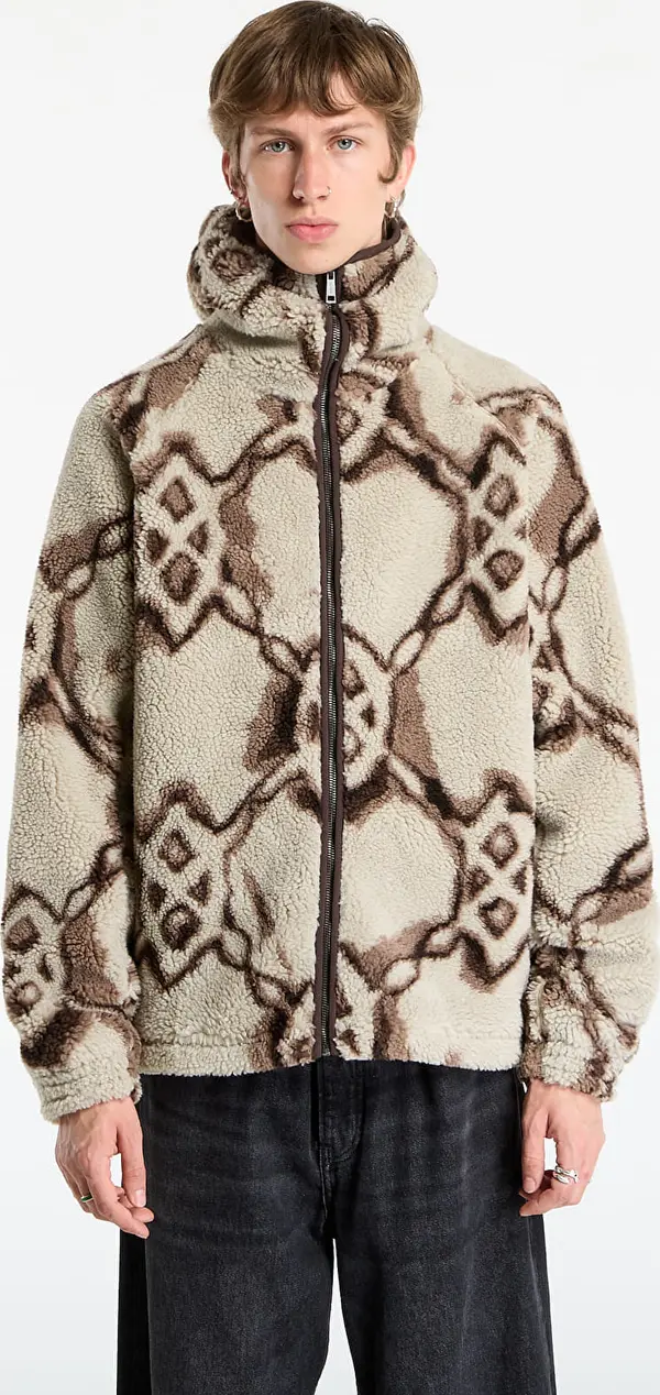 Daily Paper Mikina Daily Paper Burned Shield Sherpa Hoodie Off White XS